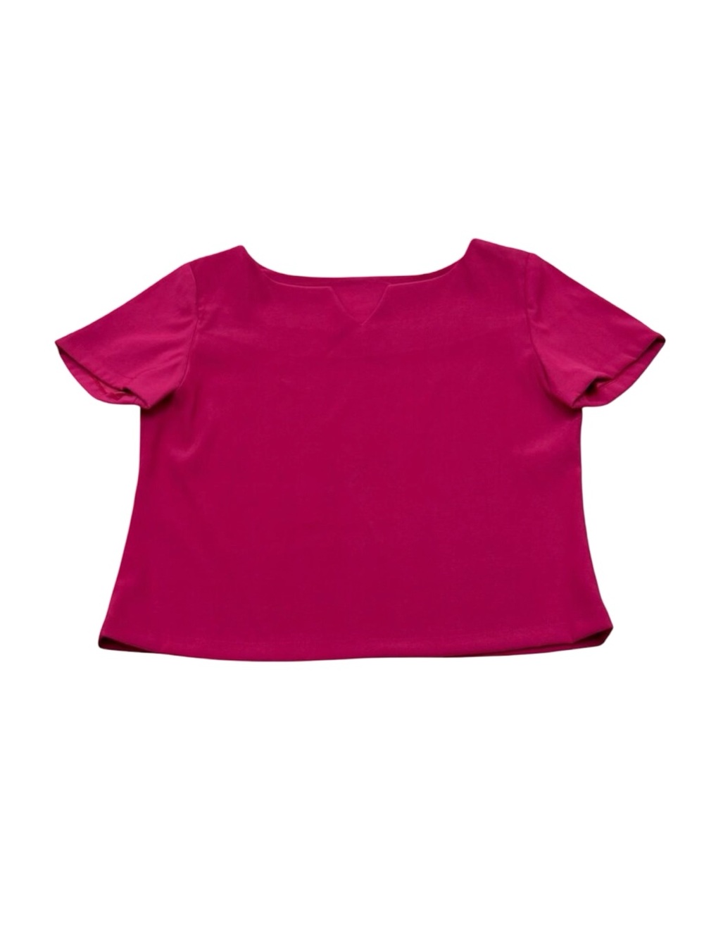 Women’s Vintage Pink Polyester Short Sleeve Top